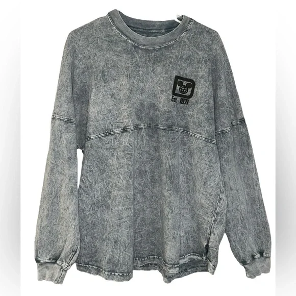 Disney Parks Walt Disney World Spirit Jersey Gray Mineral Acid Wash Women Medium - Picture 8 of 8